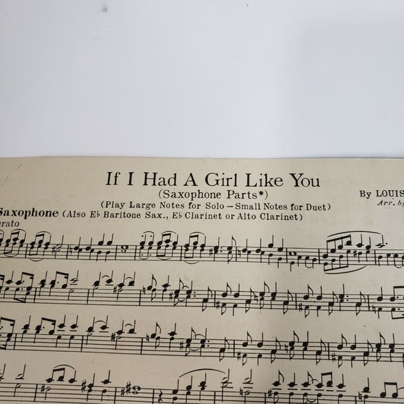 Vintage 1930 Sheet Music Rudy Vallee If I Had a Girl Like You Fox Trot Song - Picture 2 of 4